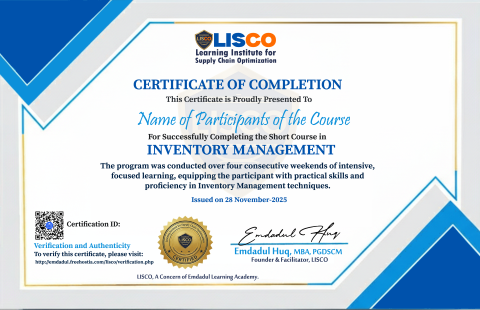 LISCO Program Certificate